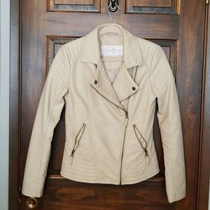 Jessica Simpson faux leather moto jacket